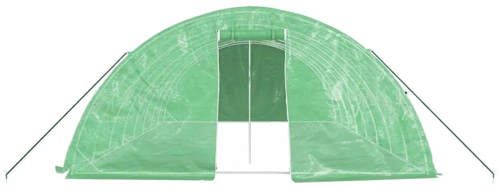 vidaXL Θερμοκήπιο Πράσινο 40 μ² 8 x 5 x 2,3 μ. με Ατσάλινο Πλαίσιο