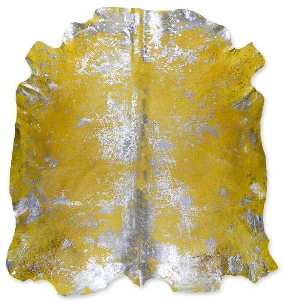 Δέρμα Αγελάδας Metallic Yellow Acid Silver - 200x220