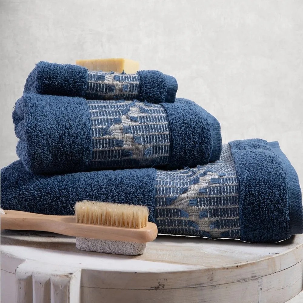 Πετσέτες Canfield (Σετ 3τμχ) Blue Nef-Nef Towels Set 70x140cm 100% Βαμβάκι