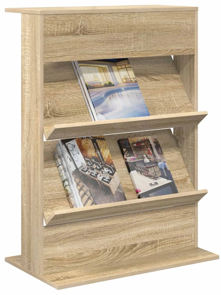 vidaXL Ράφι Περιοδικών Δρύς Sonoma 70 x 41 x 96 εκ. Επεξεργασμένο ξύλο