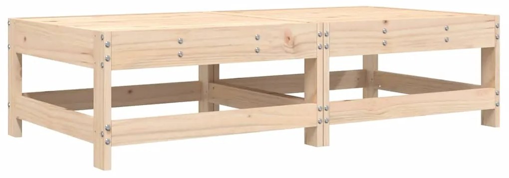 vidaXL Υποπόδια Κήπου με Μαξιλάρια 2 τεμ. από Μασίφ Ξύλο Πεύκου