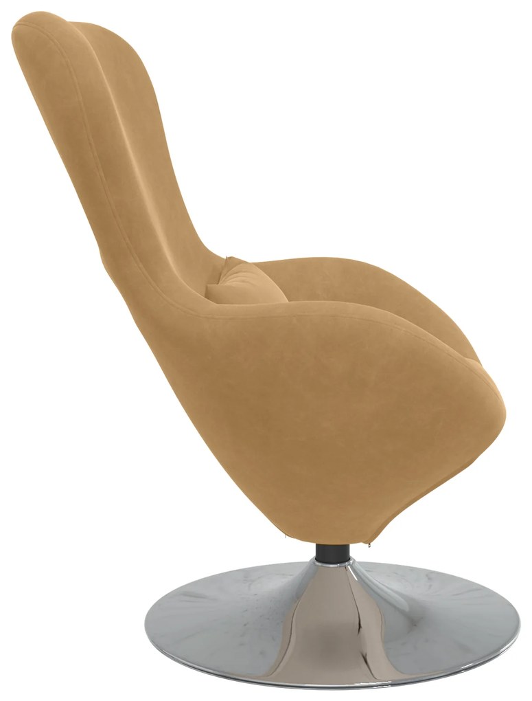 vidaXL Πολυθρόνα Αυγού Brown Βελούδο