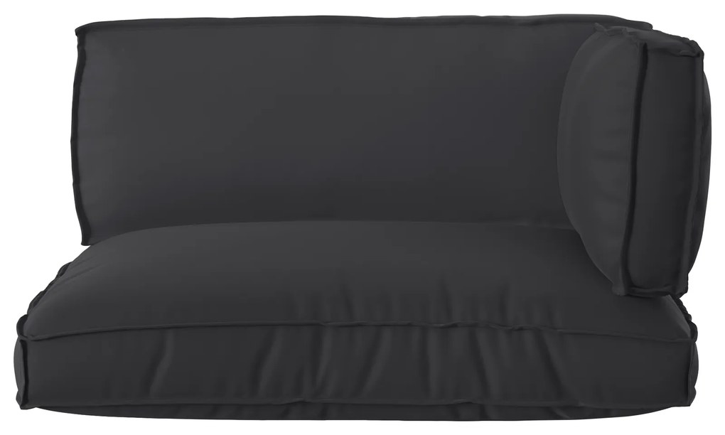 vidaXL Σετ Μαξιλαριών Πάγου 3 pcs Μαύρο 120 x 80 x 12 cm Ύφασμα Oxford