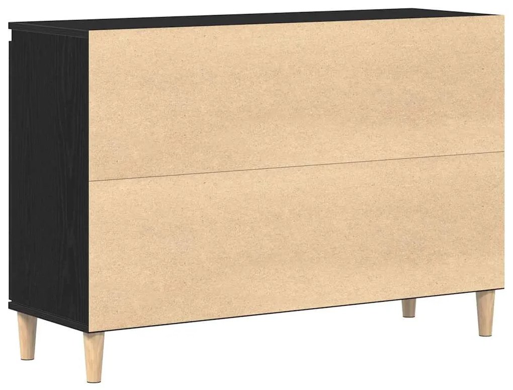 vidaXL Πλαϊνό γραφείο Μαύρο 102 x 35 x 60 εκ Επεξεργασμένο ξύλο