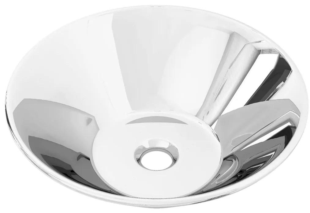 vidaXL Νιπτήρας Ασημί 42 x 14 εκ. Κεραμικός