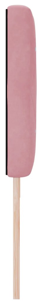 vidaXL Βελούδινο Κεφαλάρι Argyle με κεφαλάρι Ροζ 180 cm Βελούδο