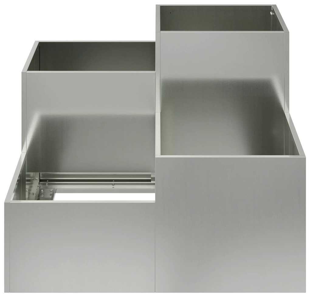 vidaXL Γλάστρα Κήπου 80x80x60 εκ Ανοξείδωτο Χάλυβα
