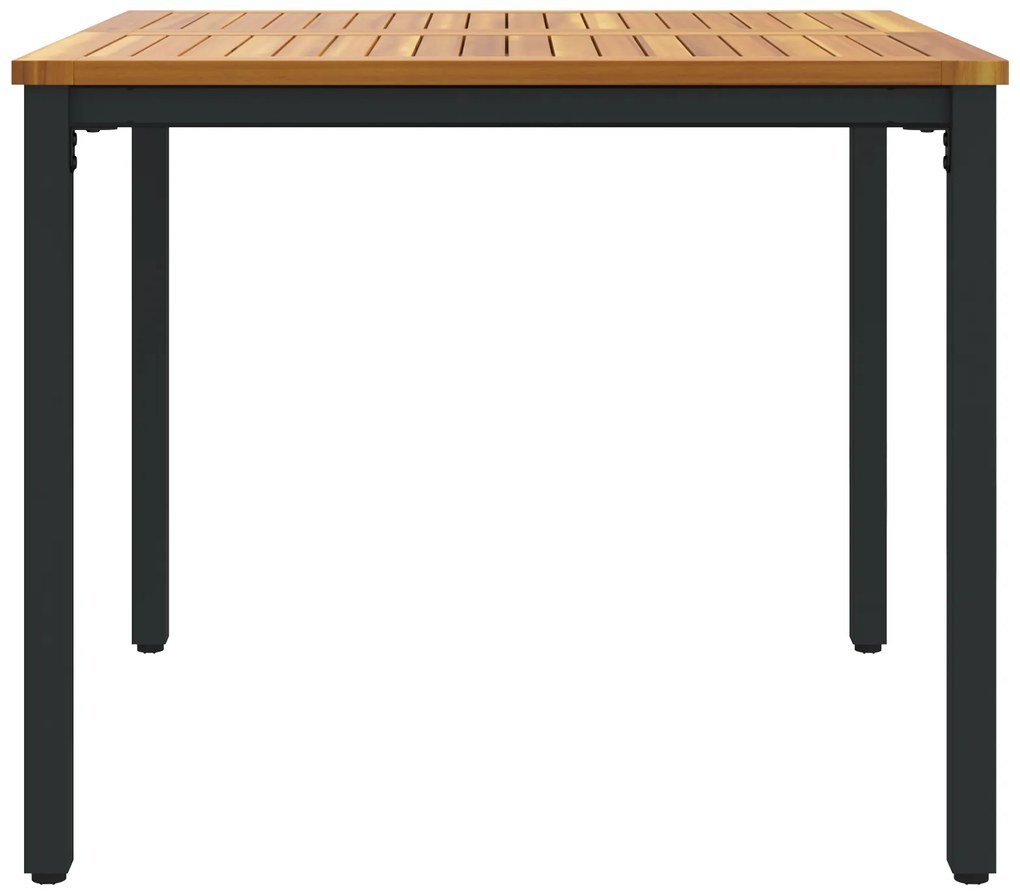 vidaXL Τραπέζι Κήπου 90x90x75 εκ. Μασίφ ξύλο ακακίας και Μέταλλο