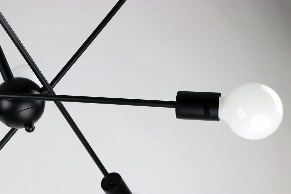 Φωτιστικό Οροφής KQ 2629/8 GWEN BLACK PENDANT Δ4 - 51W - 100W - 77-8092