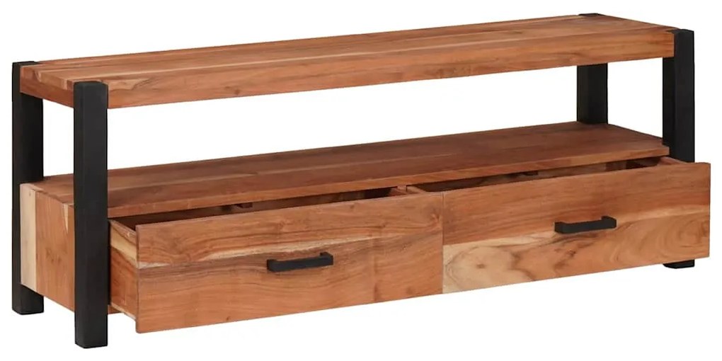 vidaXL Ντουλάπι TV με συρτάρι Καφέ 110 x 30 x 40 cm Μασίφ ξύλο ακακίας