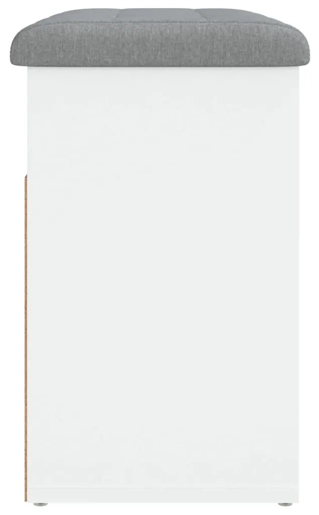 vidaXL Παγκάκι Παπουτσιών Λευκό 62 x 32 x 50 εκ. από Τεχνητό Ξύλο