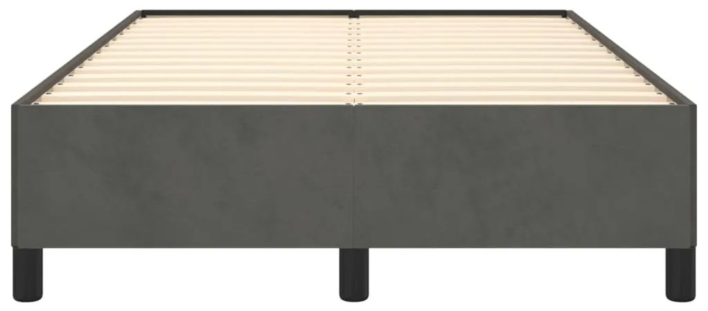 vidaXL Πλαίσιο Κρεβατιού Σκούρο Γκρι 120 x 200 εκ. Βελούδινο