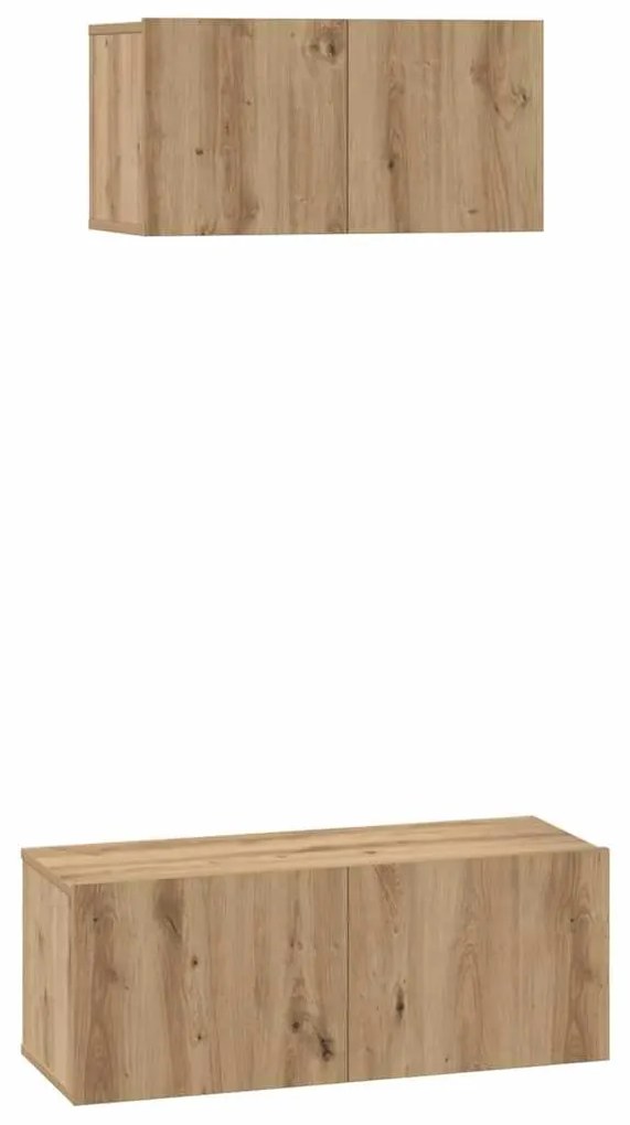 vidaXL Σετ επίπλου τηλεόρασης 2 pcs Artisan Oak Επεξεργασμένο ξύλο