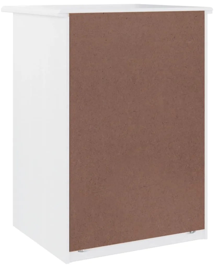 vidaXL Κομοδίνο ALTA Λευκό 41 x 35 x 55,5 εκ. από Μασίφ Ξύλο Πεύκου