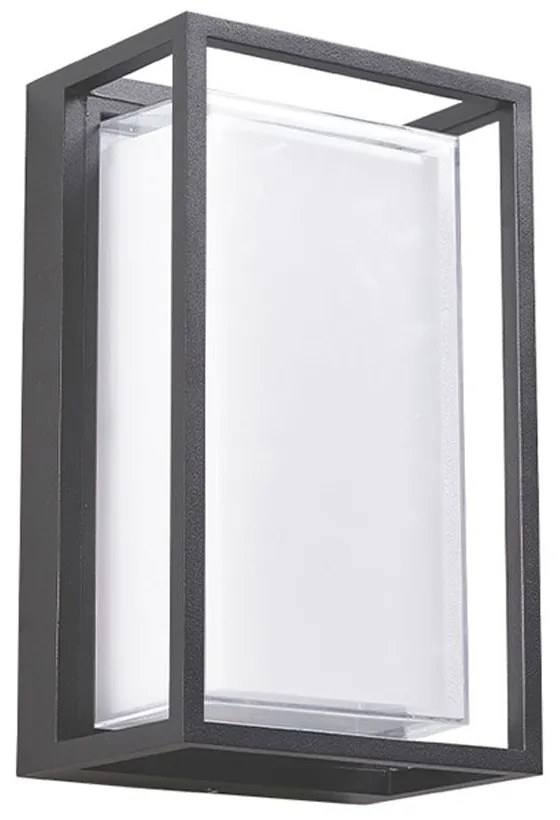 Φωτιστικό Τοίχου - Απλίκα Nikao 4321900 LED 15W 3000K 781Lm 14,5x24,5cm Dark Grey Viokef