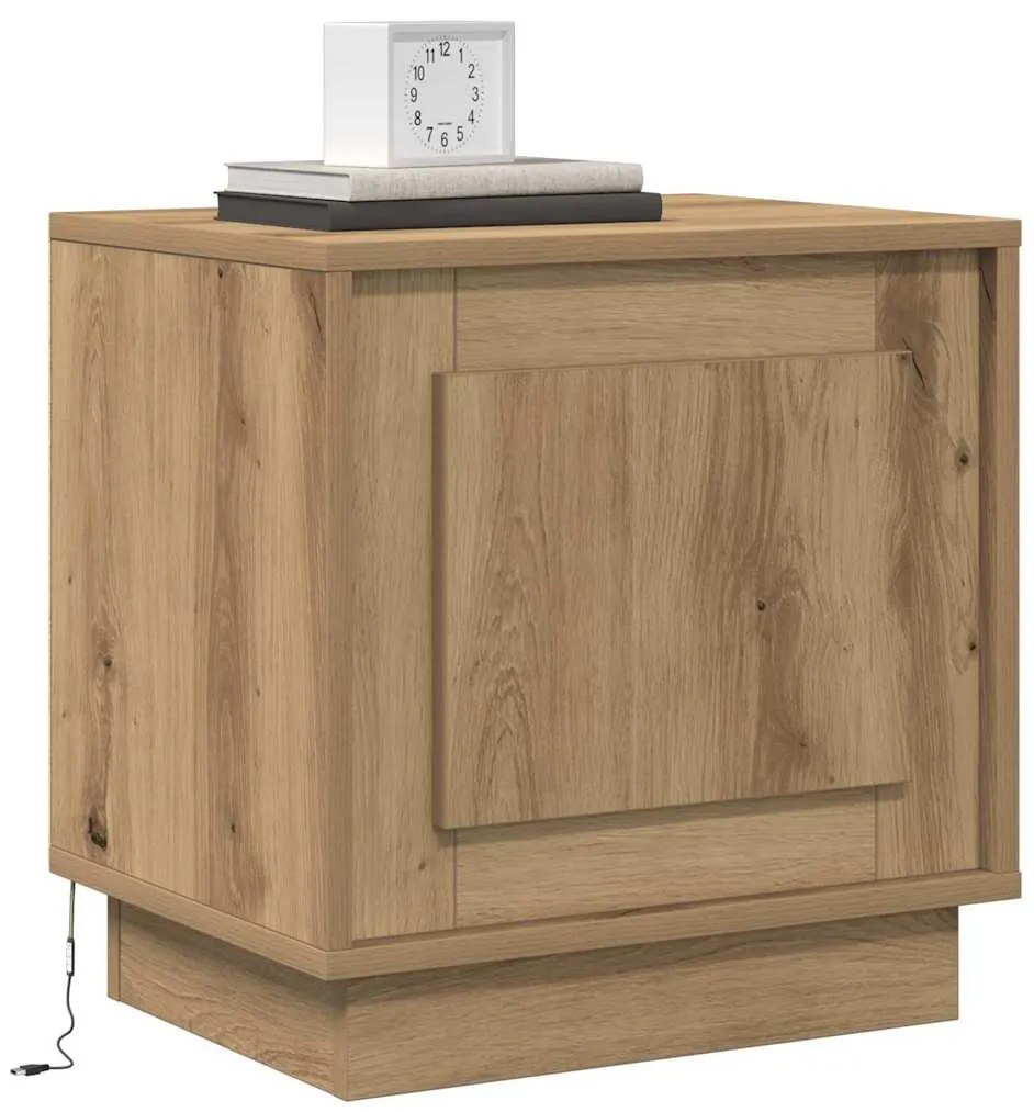 vidaXL Κομοδίνο με 2 pcs artisan δρυς 44 x 34.5 x 45 εκ