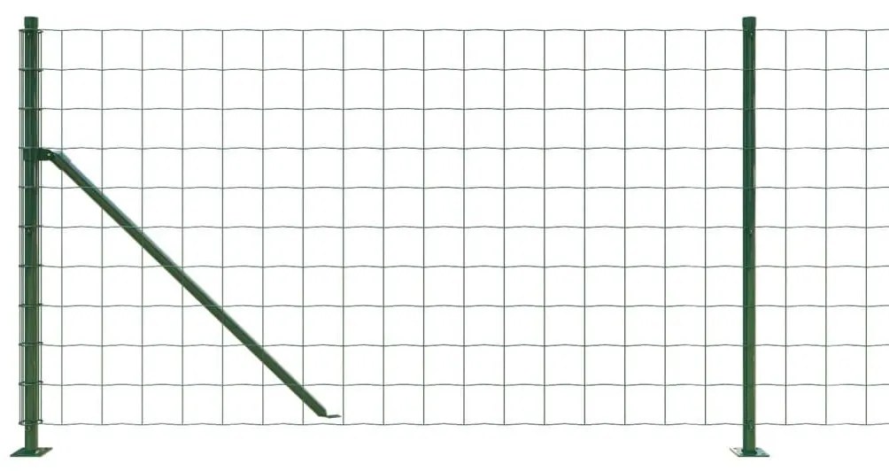 Συρματόπλεγμα Περίφραξης Πράσινο 1 x 10 μ. με Βάσεις Φλάντζα - Πράσινο