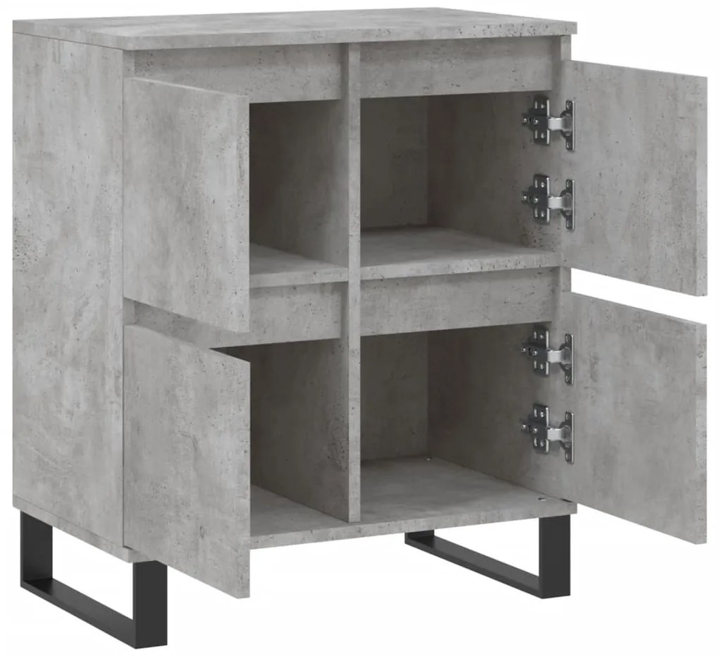 vidaXL Ντουλάπι Γκρι Σκυροδέματος 60x35x70 εκ. Επεξεργασμένο Ξύλο