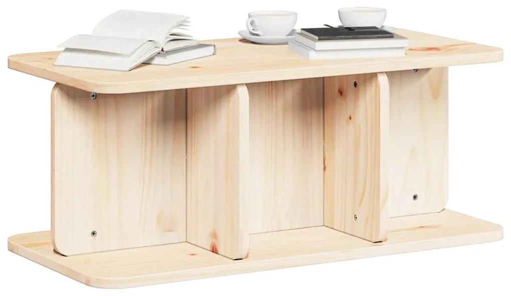 vidaXL Τραπεζάκι σαλονιού Φυσικό 80 x 39,5 x 33,5 εκ Μασίφ ξύλο πεύκου