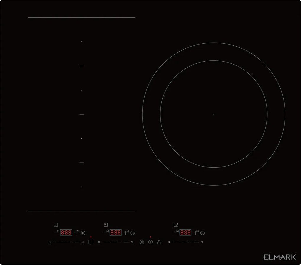 Επαγωγική εστία αφής χωρίς πλαίσιο Elmark EL-6T74