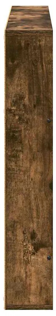 vidaXL Ράφι Περιοδικών με ράφι 2 pcs Καπνιστό Δρύς 100 x 12 x 70 εκ