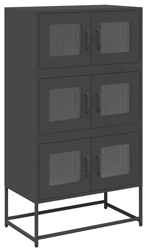 vidaXL Highboard Μαύρο 68x39x123 cm Χάλυβας