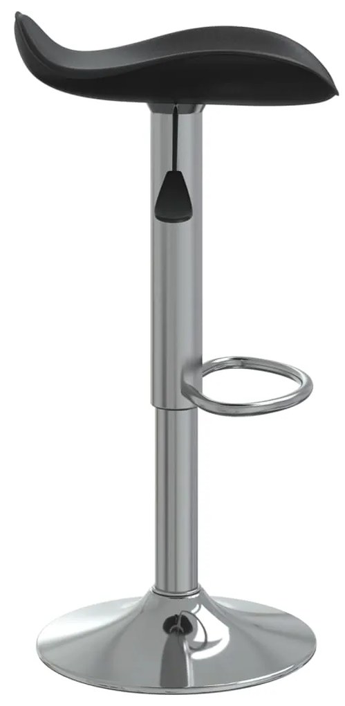 vidaXL Σκαμπό Μπαρ 2 τεμ. Μαύρο Επιχρωμιωμένο Ατσάλι/Συνθετικό Δέρμα