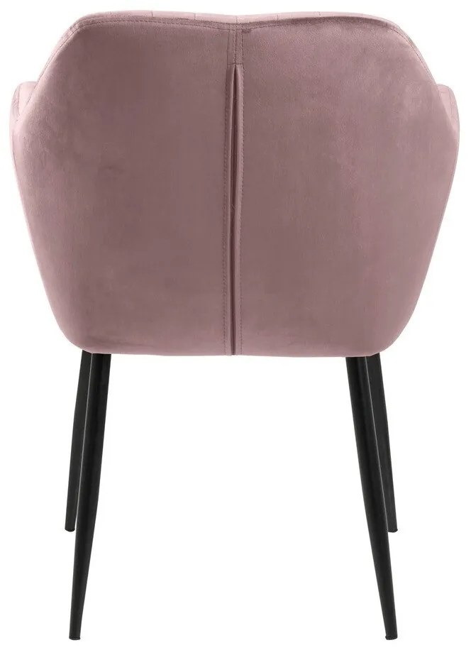 Καρέκλα Oakland 305, Dusty pink, 83x57x61cm, 7 kg, Ταπισερί, Μεταλλικά, Μπράτσα | Epipla1.gr