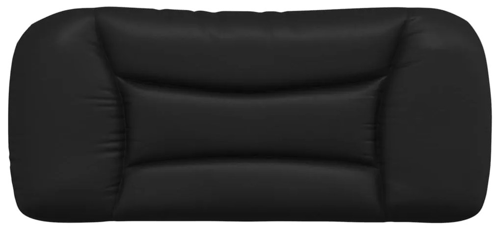 vidaXL Μαξιλάρι για Κεφαλάρι Hvar Μαύρο 90 εκ. από Συνθετικό Δέρμα