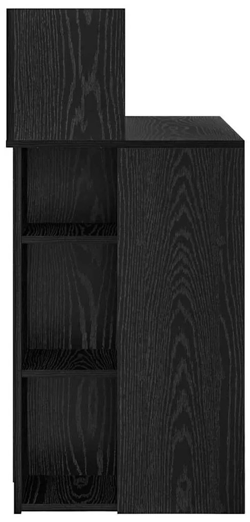 vidaXL Γραφείο Μαύρη Οξυά 90 x 48 x 101,5 εκ. Επεξεργασμένο ξύλο