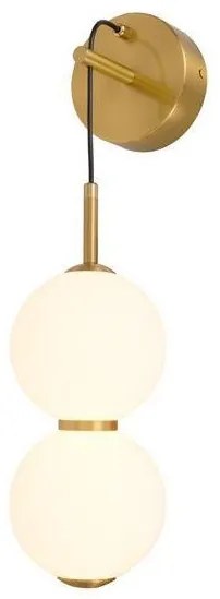 Απλίκα Φωτιστικό Τοίχου LED 9W Μπρονζέ-Λευκό Arte Illumina Trea 144-18045 Eurolamp-144-18045-Λευκό-Χρυσό 144-18045