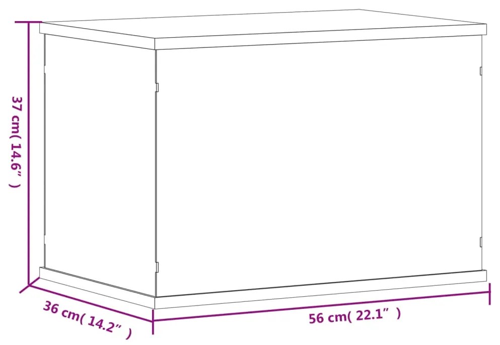 vidaXL Κουτί Βιτρίνα Διάφανο 56 x 36 x 37 εκ. Ακρυλικό