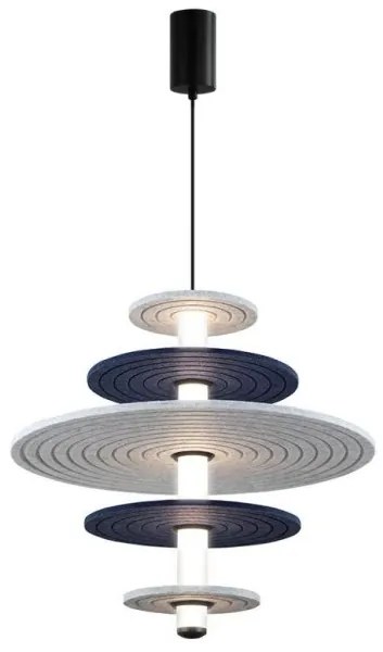 Κρεμαστό Φωτιστικό Οροφής LED 16W Γκρι-Μπλε Τσόχα Azul 4322300 Viokef-4322300-Γκρι 4322300