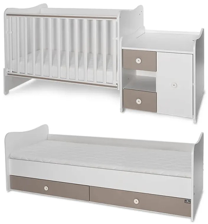 Πολυμορφικό βρεφικό κρεβάτι Mini Max  White &amp; String  10150500037A Lorelli