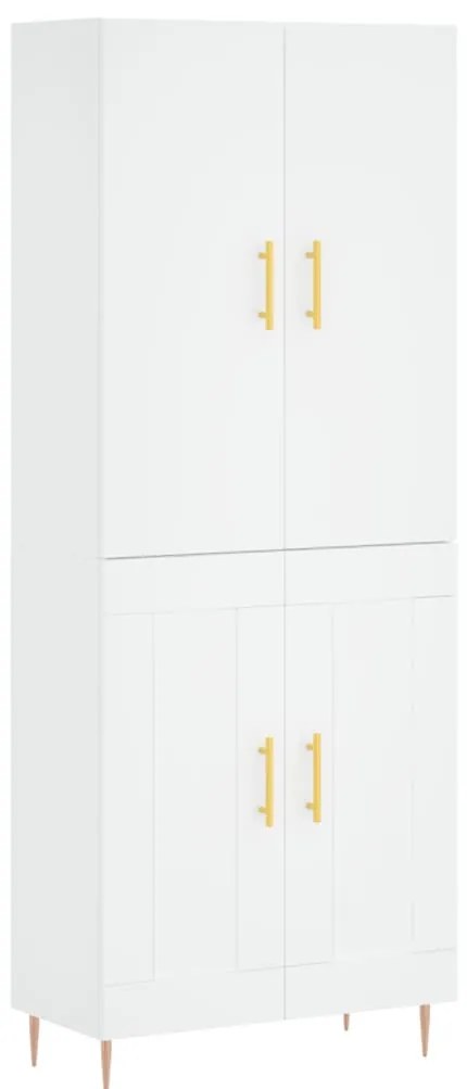 vidaXL Ντουλάπι Λευκό 69,5x34x180 εκ. από Επεξεργασμένο Ξύλο