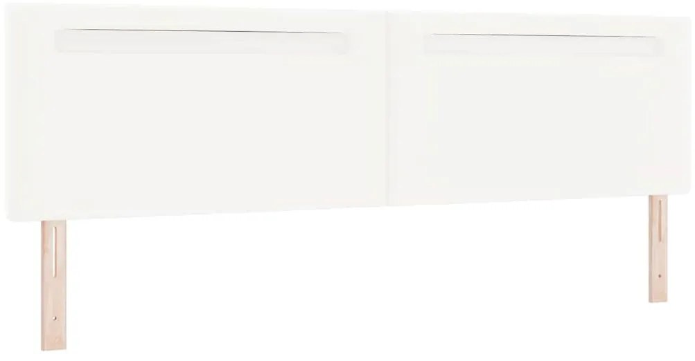 vidaXL Κεφαλάρι Επιτοίχιο με κεφαλάρι Λευκό 200 cm PVC