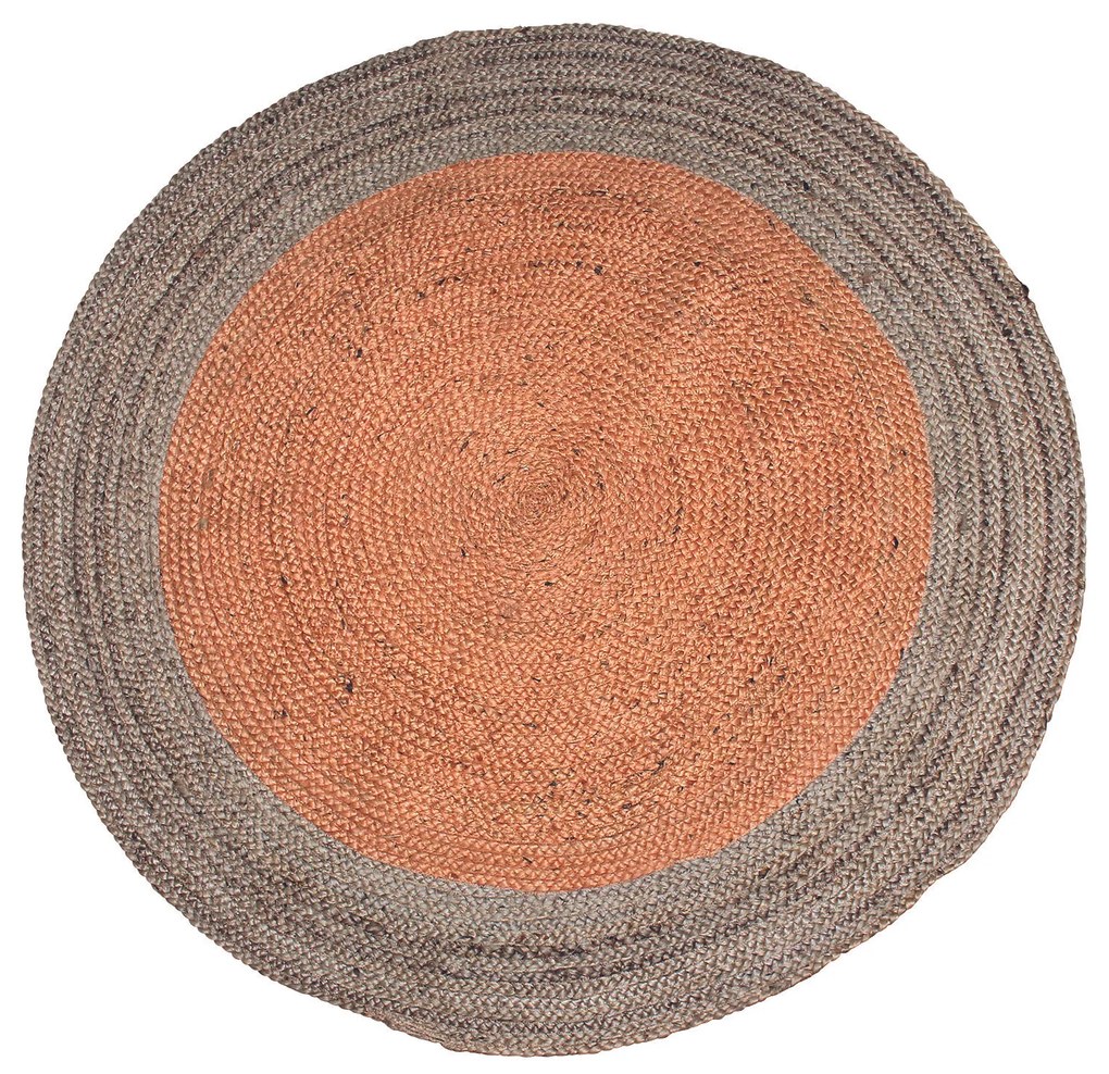 Καλοκαιρινό χαλί ροτόντα γιούτα Zaleti Rust 150 x 150 Στρόγγυλο