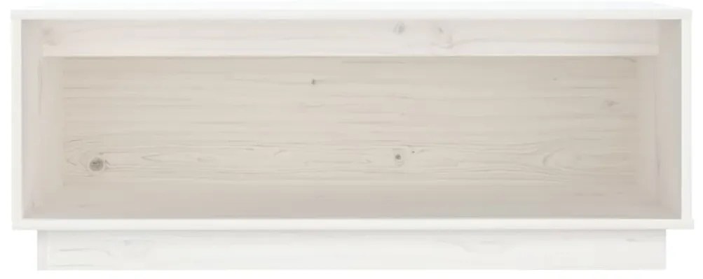 vidaXL Έπιπλο Τηλεόρασης Λευκό 90x35x35 εκ. από Μασίφ Ξύλο Πεύκου