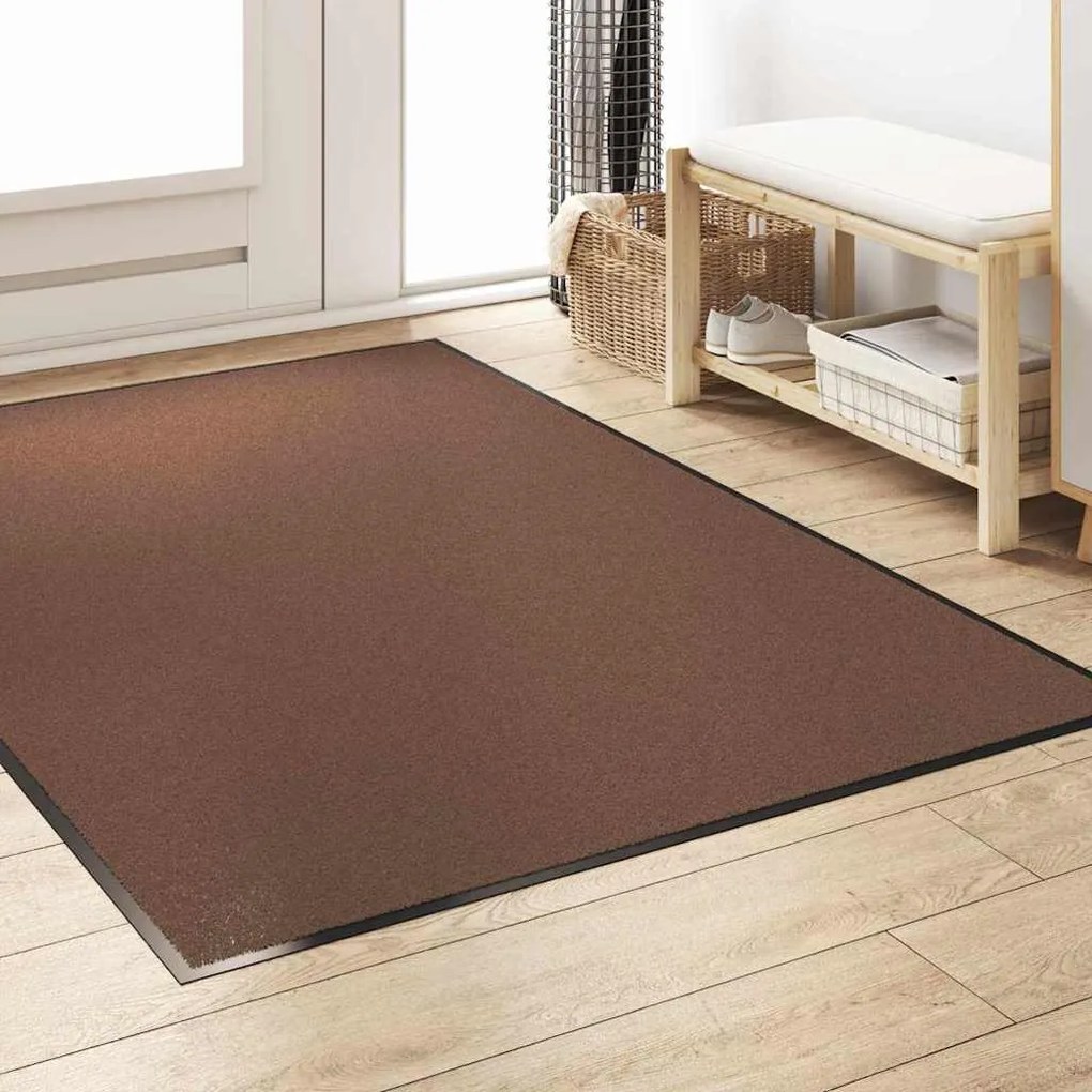 vidaXL Χαλάκι Εξώπορτας Άλλο Καφέ και Μαύρο 120 x 180 cm