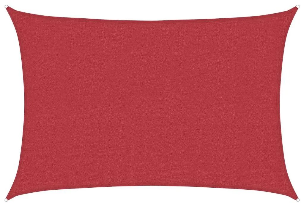 vidaXL Πανί Σκίασης Κόκκινο 3,5 x 4,5 μ. από HDPE 160 γρ./μ²