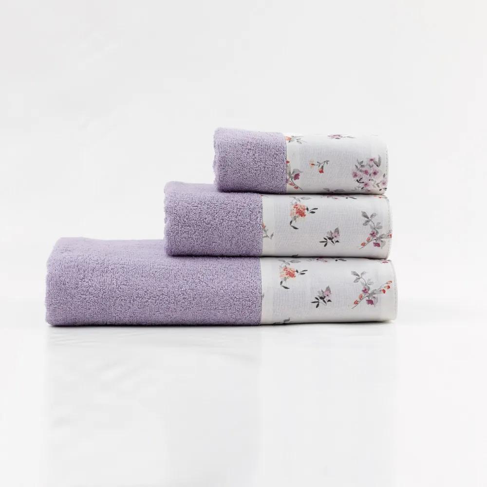 Πετσέτες Σετ 3ΤΜΧ Elodie - 70 x 140 / 50 x 90 / 30 x 50 cm - Φυστικί - Borea