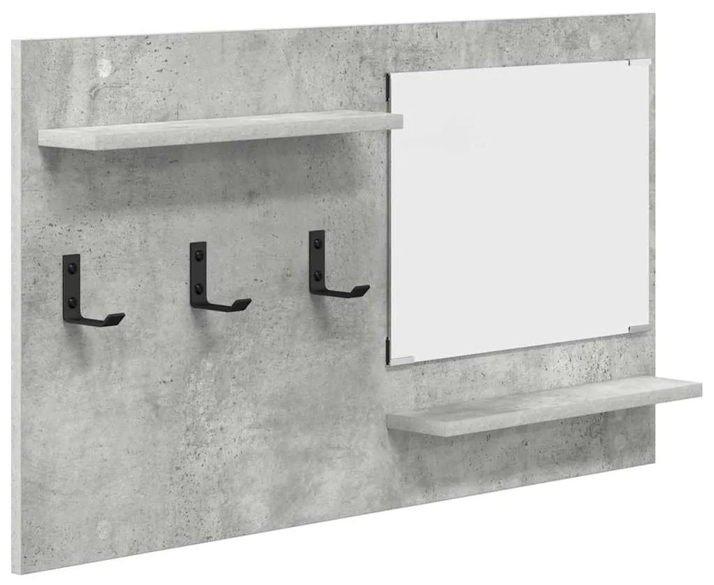 vidaXL Τοίχου Κρεμάστρα με ράφι Σκυρόδεμα Γκρι 90 x 10 x 50 εκ.