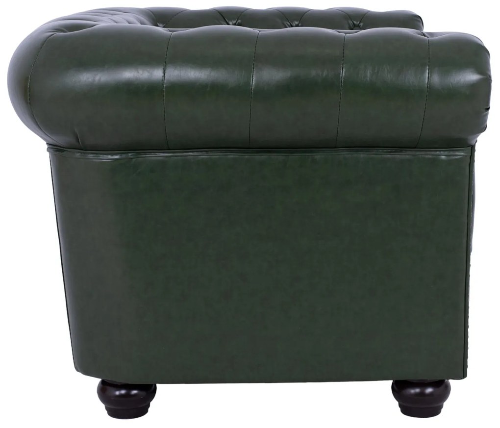 Πολυθρόνα POLINA C3011.08 PU Κυπαρισσί Τύπου Chesterfield 106x87x70Y εκ. 106x87x70 εκ.