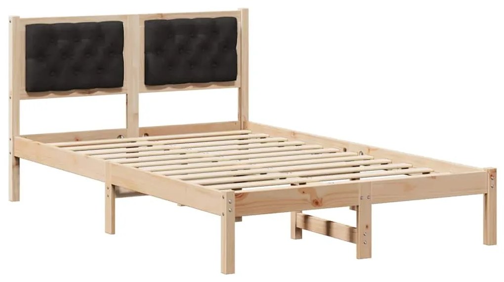 vidaXL Σκελετός Κρεβατιού Μαύρο 120 x 190 cm Στερεά ξυλεία πεύκου
