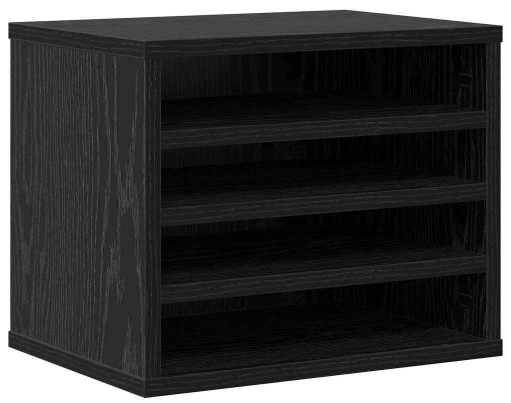 vidaXL Οργανωτής Γραφείου Μαύρη Δρυς 36x26x29.5 cm Επεξεργασμένο Ξύλο