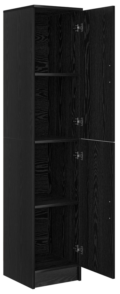 vidaXL Ψηλό Ντουλάπι Μαύρη δρυς 35 x 39 x 168 εκ Επεξεργασμένο ξύλο