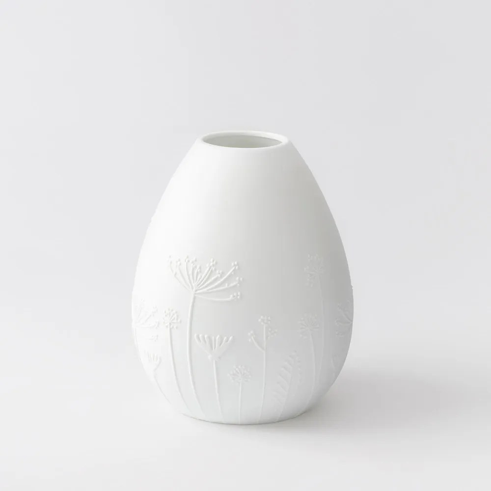 Βάζο Πορσελάνινο Floral RD0017493 Φ16x20cm White Raeder Πορσελάνη