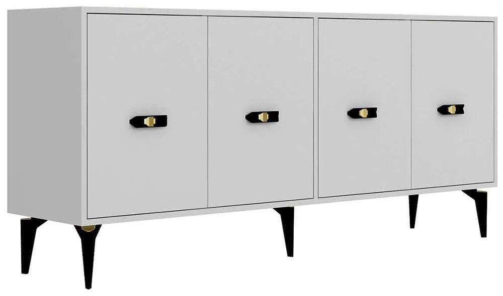 Μπουφές Fly 475OLV2365 180x35x82,6cm White Μοριοσανίδα, Μελαμίνη