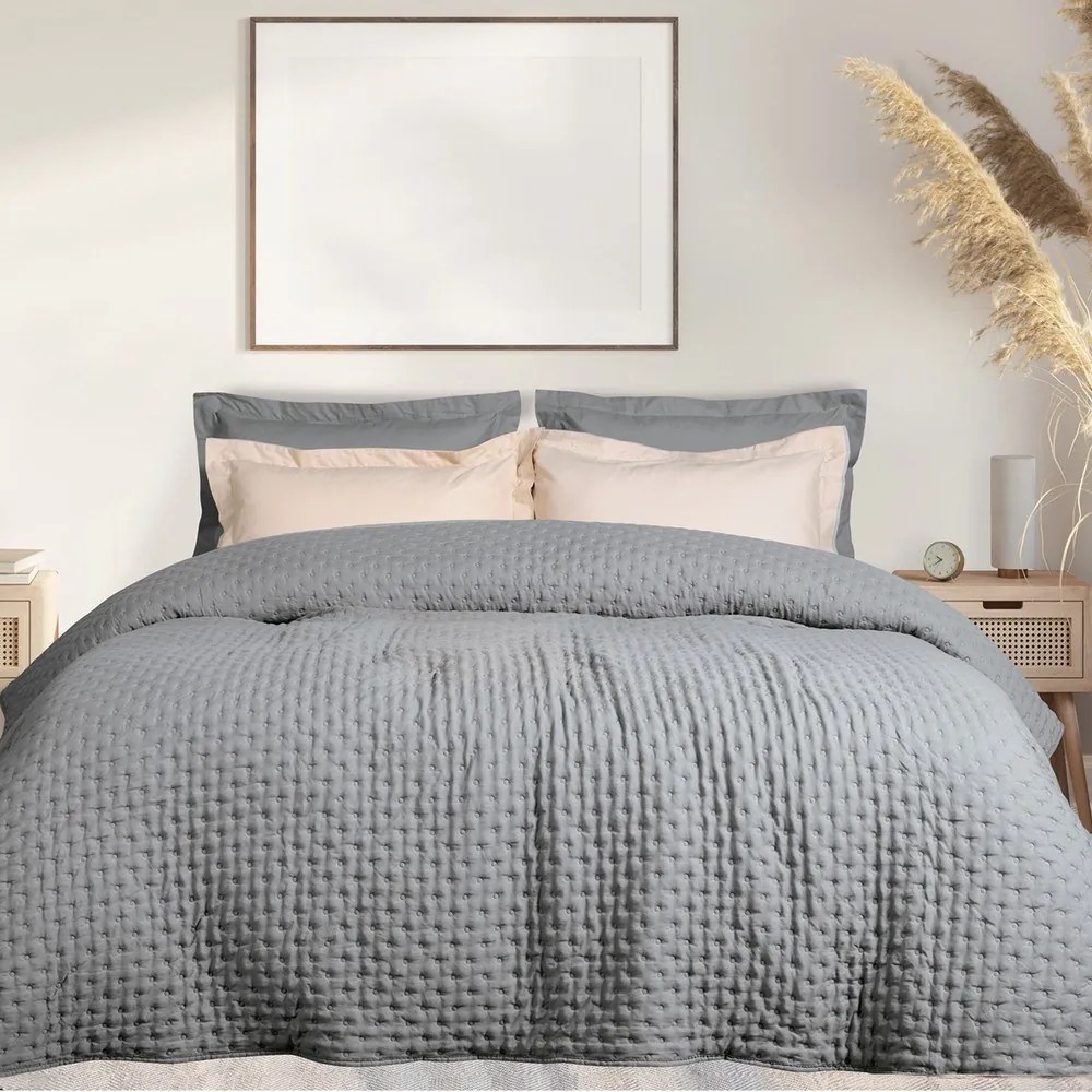 Κουβερλί 9630 Happy Grey Das Home Υπέρδιπλo 220x240cm Microfiber