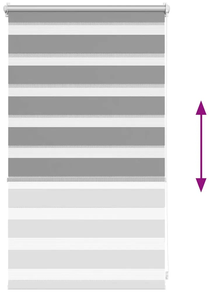 vidaXL Σύστημα Σκίασης Ρόλερ Zebra Γκρι 50 x 100 εκ.
